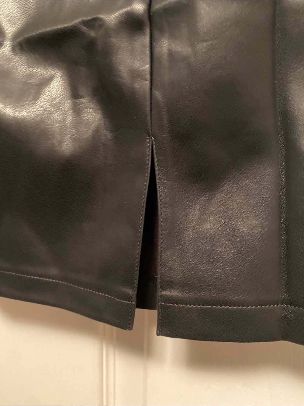 Lillusory Black Faux Leather Mini Skirt…size L - Picture 3 of 7